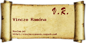 Vincze Ramóna névjegykártya