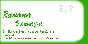 ramona vincze business card